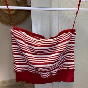 Garnet stripped tube top